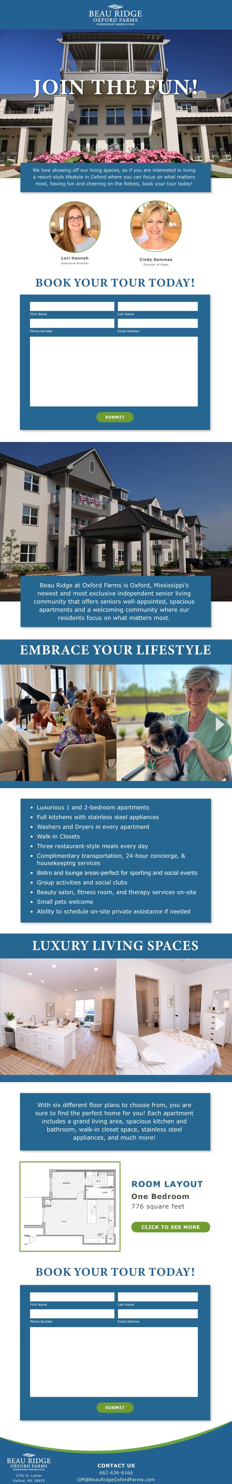 Beau Ridge Landing Page